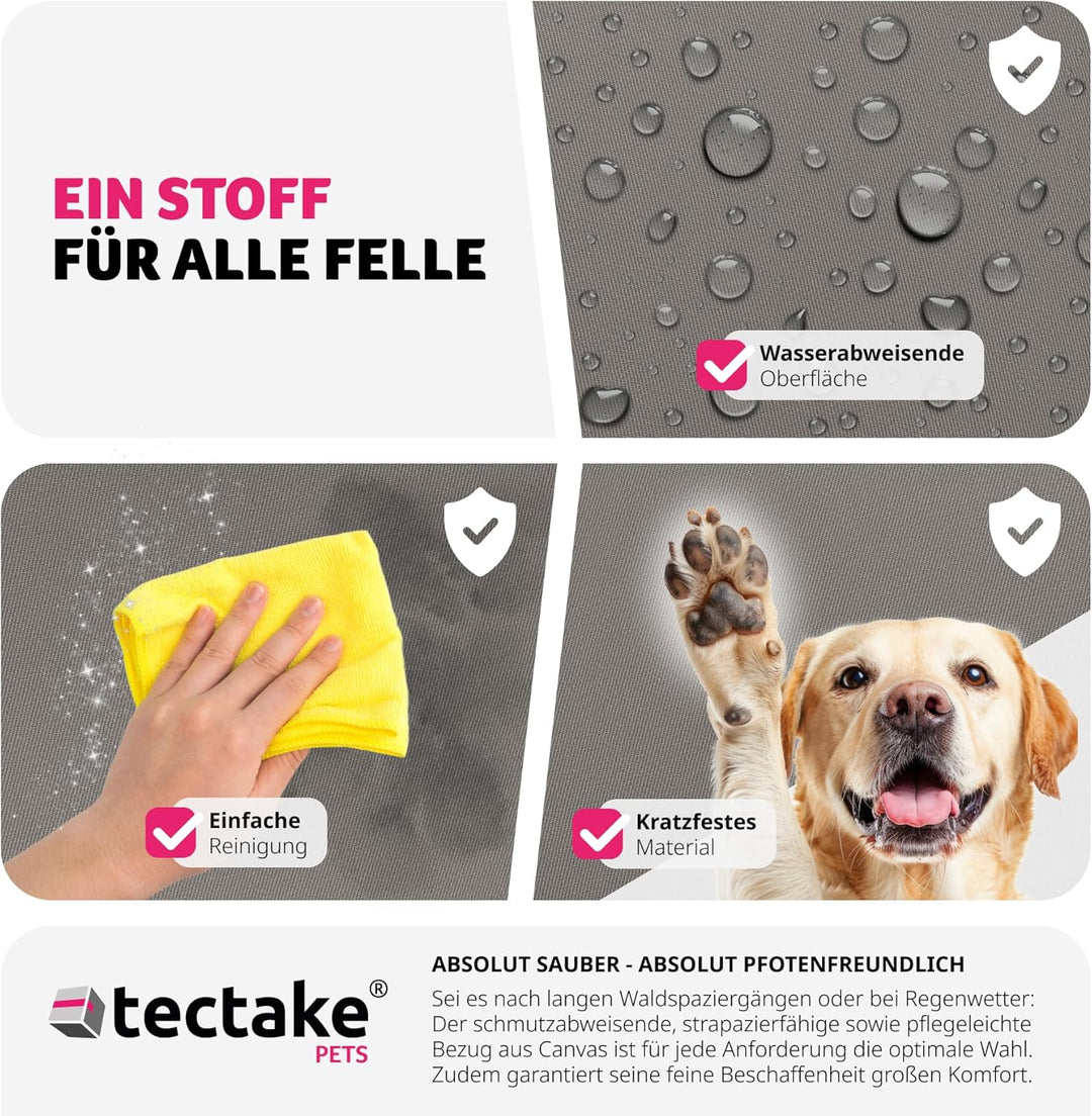 tectake® Hundesitz, Autositz für Hunde, Hunde Autositz für Rückbank, Beifahrer oder Rücksitz, Reiseb