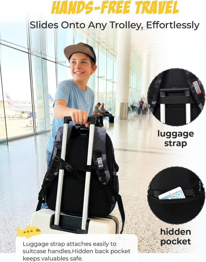 Amythe Schulrucksack Teenager Rucksack für Jungen - Wasserdichter Casual Daypack, Schulranzen Ideal