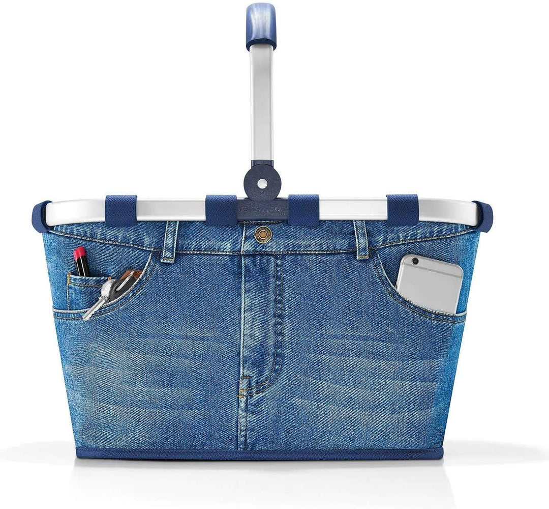 reisenthel Angebot Einkaufskorb carrybag Plus passendes Cover Sichtschutz Abdeckung (Jeans) Blau, Bl