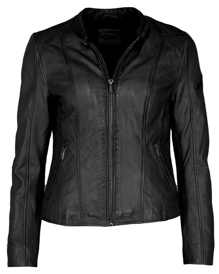 MUSTANG Damen Lederjacke 31021532 S Schwarz, S Schwarz