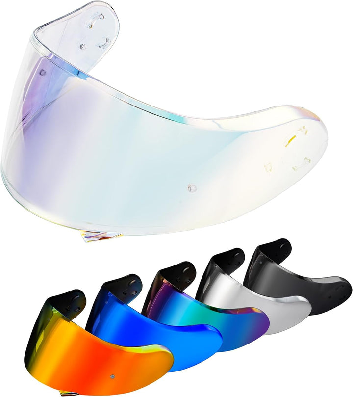 PSLER Helm Visier für Neotec 2 - Verspiegelt Helmvisier für Shoei Neotec 2 CNS-3 Getöntes Visier Mot