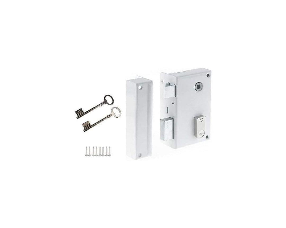 Yale YAV37G Vertikales Wandschloss, 2 Schlüssel, Links, für Gitter, weiss, Gauche Gauche Portal, Gau