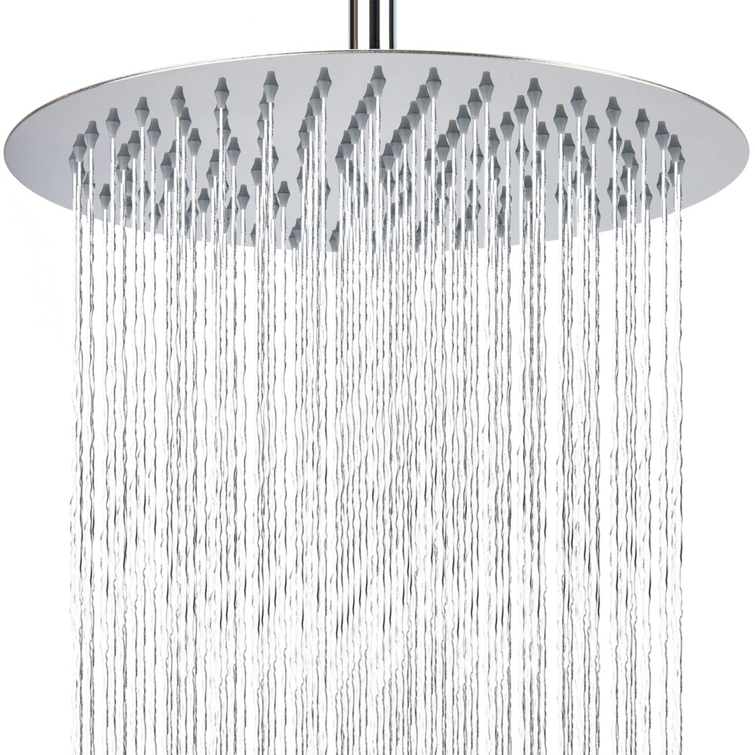 30cm Regenbrause, Markcco Kreisförmiger Hochdruck Duschkopf aus Edelstahl 304, komfortables Duscherl
