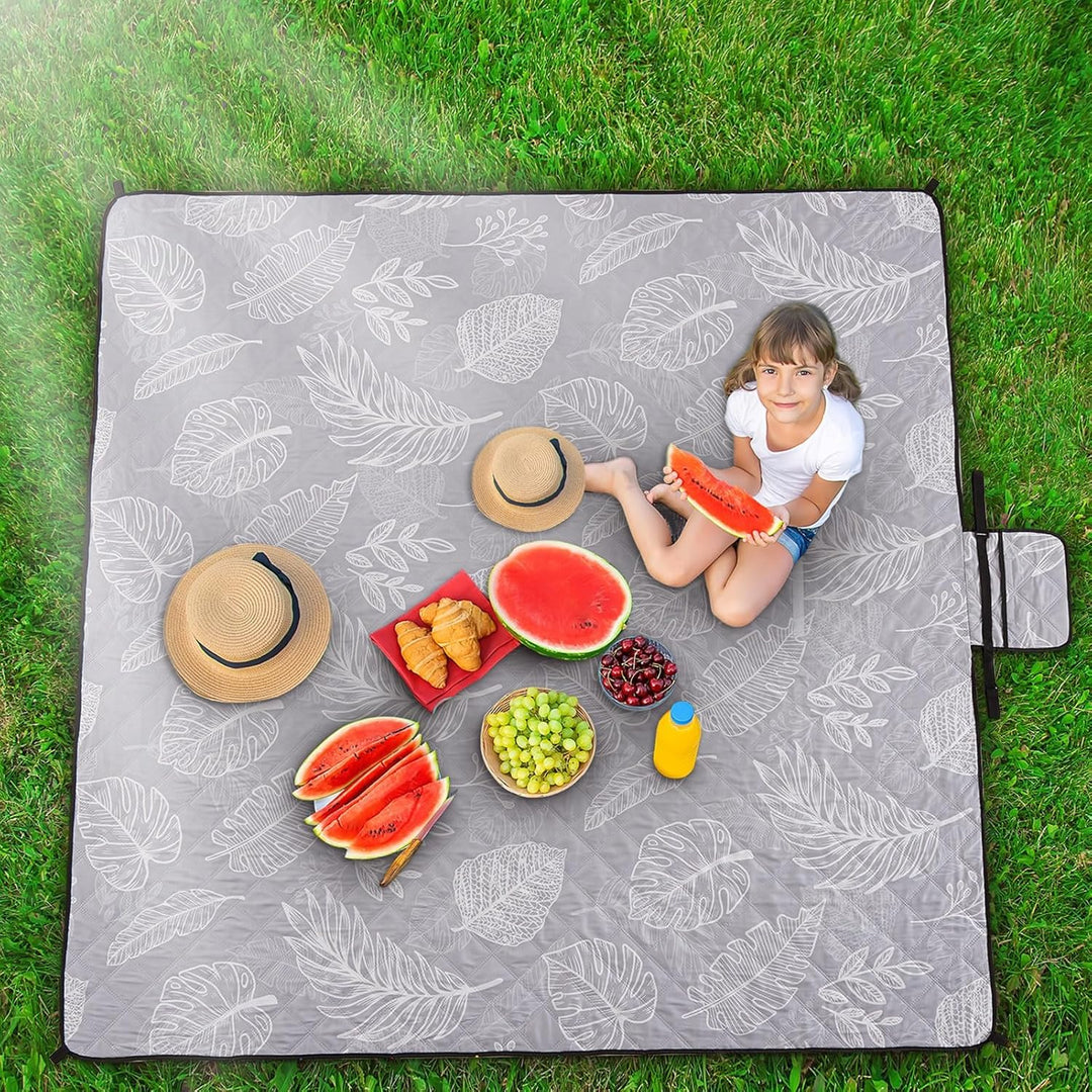 HAUSPROFI Picknickdecke 200x200cm – Wasserdicht, isoliert, XXL Outdoor Decke für Picknick, Strand, G