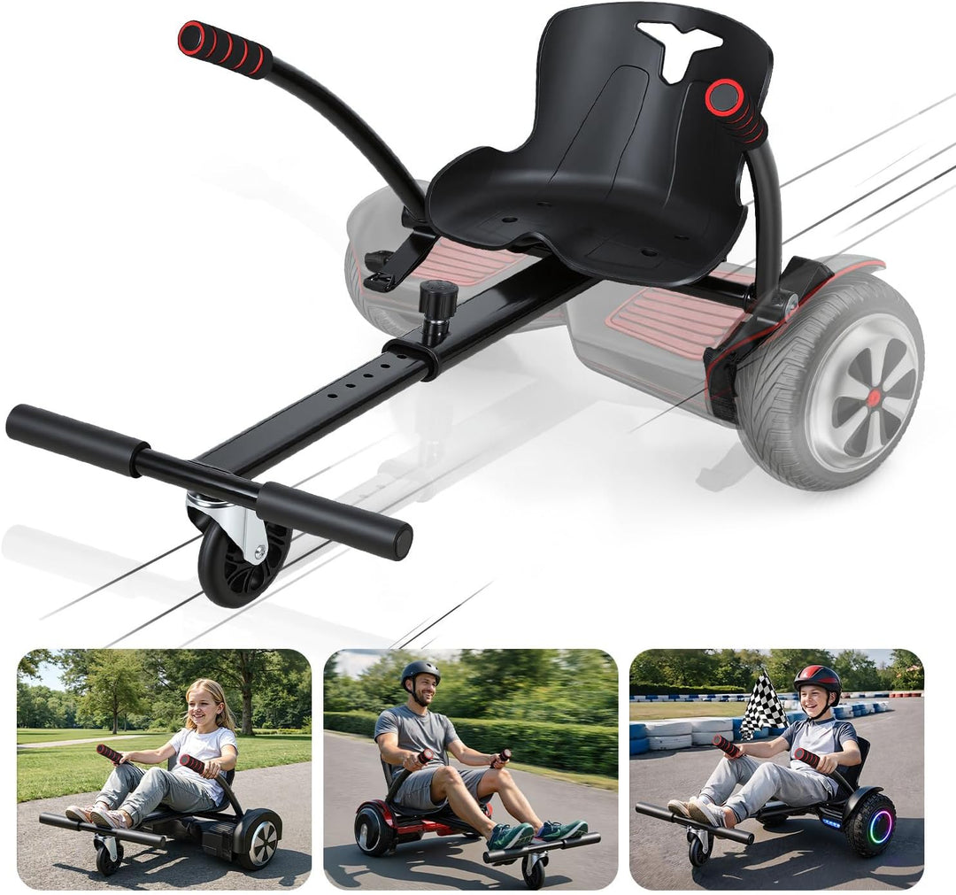 Lospitch Hoverboard mit Sitz Hoverboard Sitz,Sitzscooter für 6,5-10 Zoll 2 Wheel Balancing,Längenver