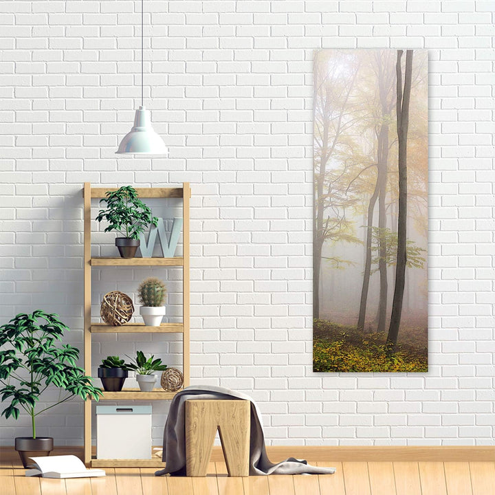 Feeby Leinwand Bilder - Natur - Wald - 50x150 cm- Deko Wohnzimmer - Wandbilder Schlafzimmer - Deko A