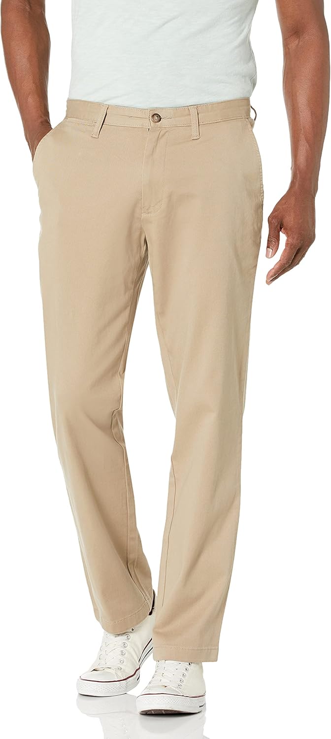 Nautica Herren Klassische Passform, Flache Vorderseite, Stretch, Solide Chino Deck Lässige Business-