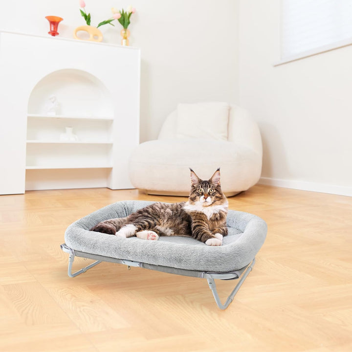 GUUSII HOME Erhöhtes Katzenbett Katzenhängematte Grosse Freistehende Katzen Bett Hundebett für Klein