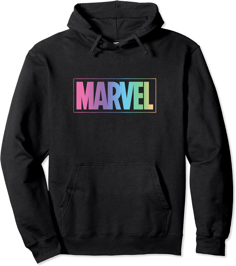 Marvel Logo Pastel Rainbow Pullover Hoodie