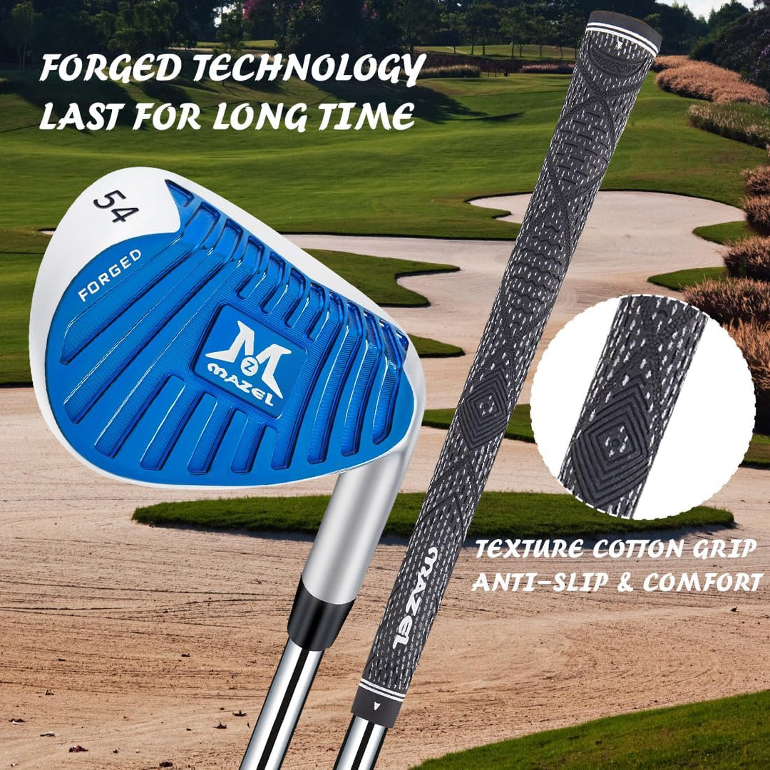 MAZEL Geschmiedete Golfkeile 48 50 52 54 56 58 60 Grad Sandkeil Golfschläger für Herren Single Right