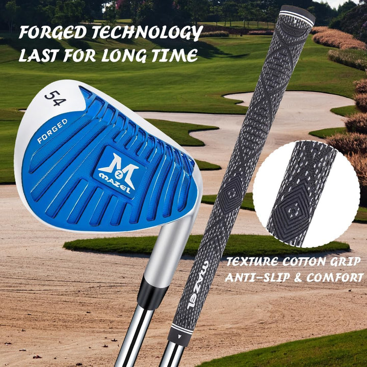 MAZEL Geschmiedete Golfkeile 48 50 52 54 56 58 60 Grad Sandkeil Golfschläger für Herren Single Right