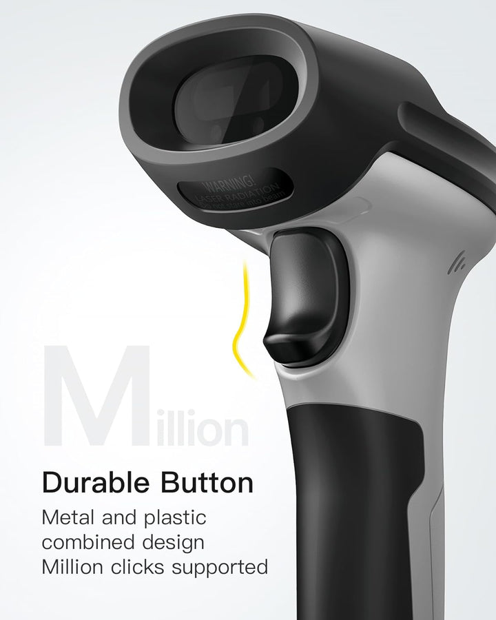 Inateck Bluetooth Barcode Scanner, Wireless, Kabellos,15 Tage Dauerbetrieb, 35 m Funkreichweite, aut