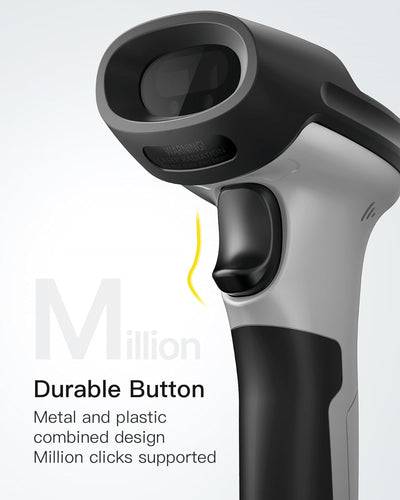 Inateck Bluetooth Barcode Scanner, Wireless, Kabellos,15 Tage Dauerbetrieb, 35 m Funkreichweite, aut