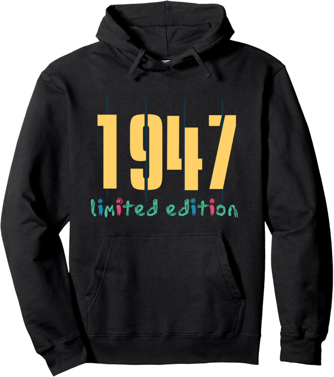 77. Geburtstag Mann Frau 77 Jahre 1947 Deko Lustig Geschenk Pullover Hoodie