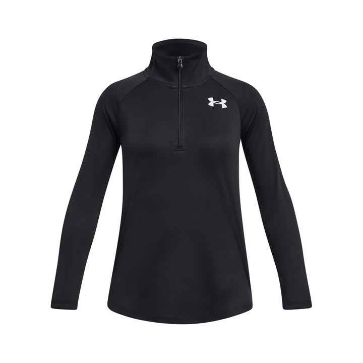 Under Armour Mädchen Tech Graphic Half Zip T-Shirt XS Schwarz, XS Schwarz