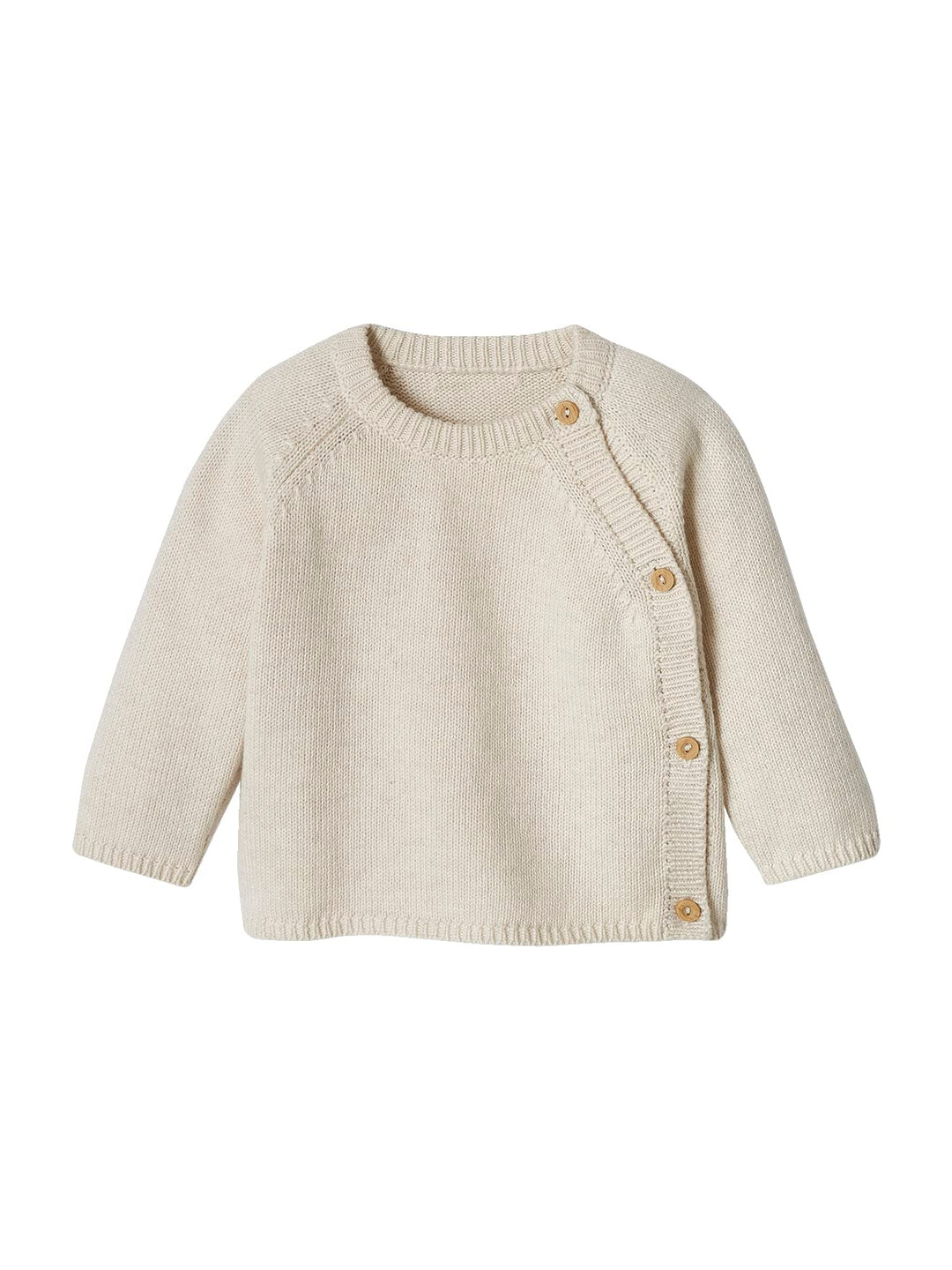 VERTBAUDET Baby Strickpullover, Knöpfe vorn Beige 56, Beige 56