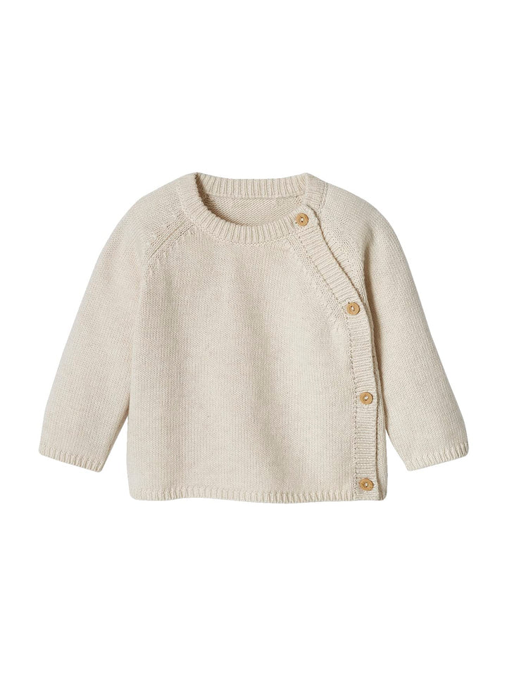 VERTBAUDET Baby Strickpullover, Knöpfe vorn Beige 56, Beige 56