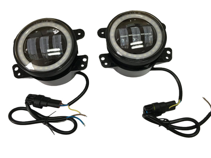 SXMA 4 "Zoll 30 Watt Runde LED 10,2 cm Offroad Frontstossstange Nebelscheinwerfer mit Angel Eye Halo