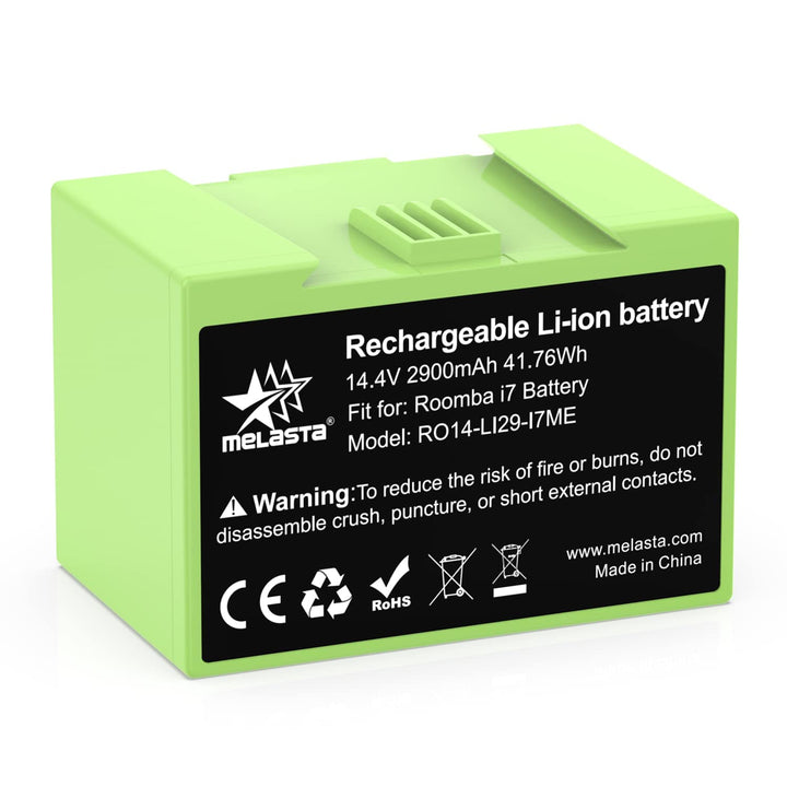 melasta i7 i3 i4 e5 e6 Ersatz Lithium-Ionen Batterie, 2900mAh 14,4V Akku für iRobot Roomba e und i S