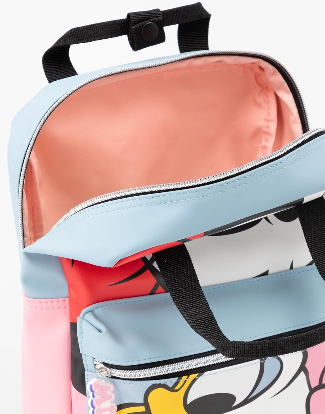 Disney Minnie Maus Rucksack für Frauen Damen Teens Kinder | Rosa Blau Daisy Duck Charaktere Tasche |