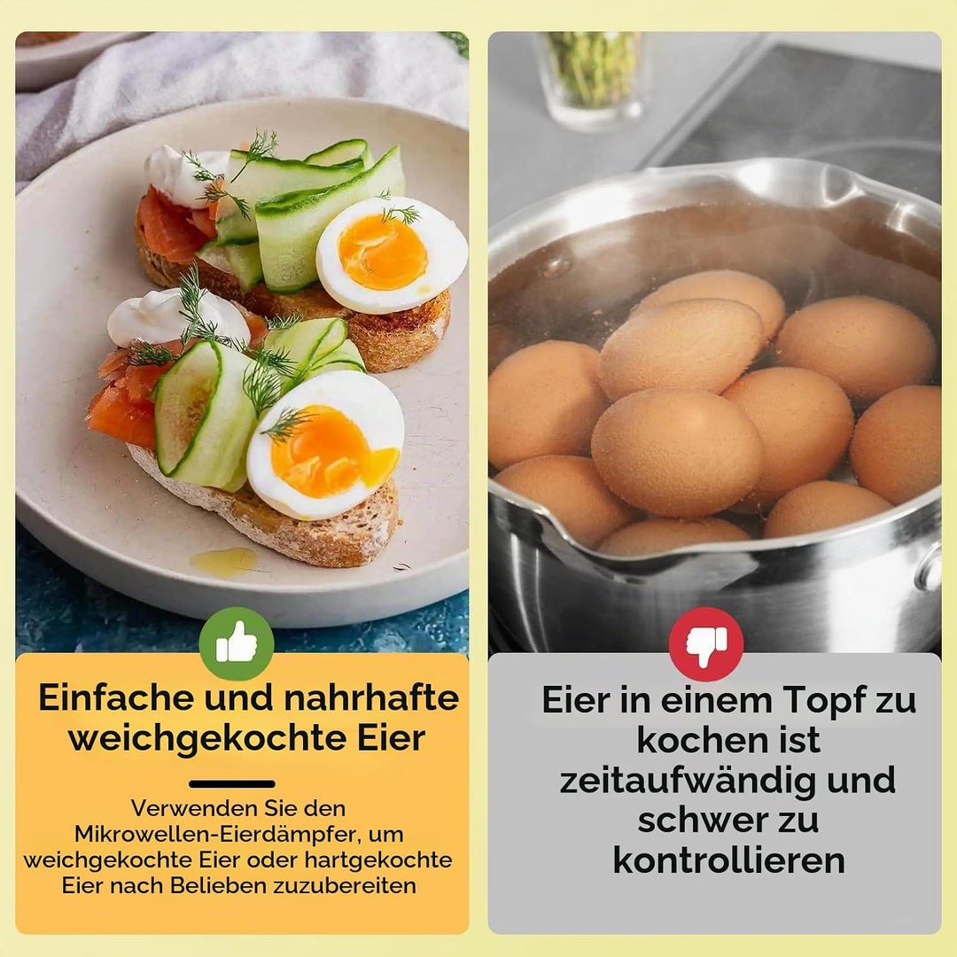 Eierkocher, Elektrischer Eierkocher Für Hartgekochte Eier, Kapazität Für 4 Eier, Kompaktes Design, A