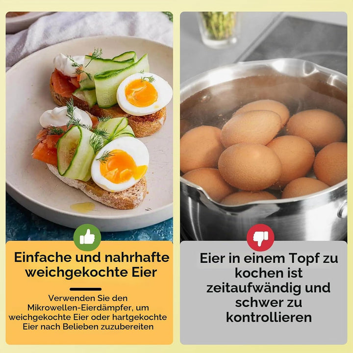 Eierkocher, Elektrischer Eierkocher Für Hartgekochte Eier, Kapazität Für 4 Eier, Kompaktes Design, A
