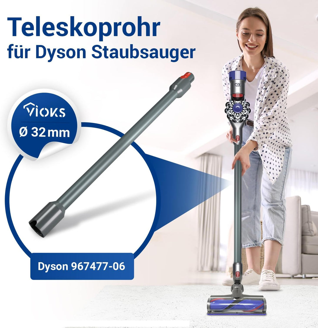 VIOKS Staubsauger Rohr Staubsaugerstange Grau Ersatz für Saugrohr Dysоn 967477-06 für Dysоn Staubsau