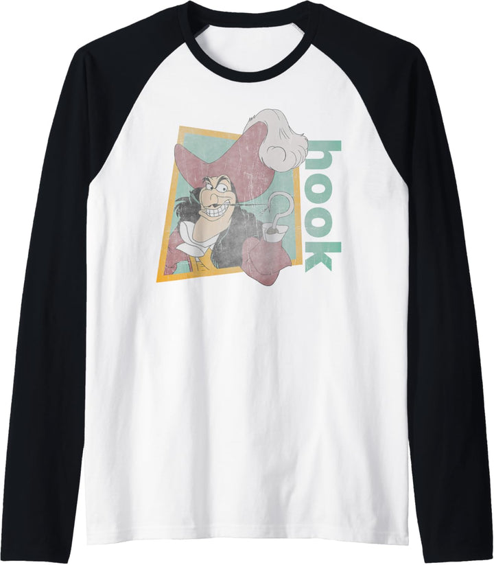 Disney Peter Pan Retro Captain Hook Smirking Raglan