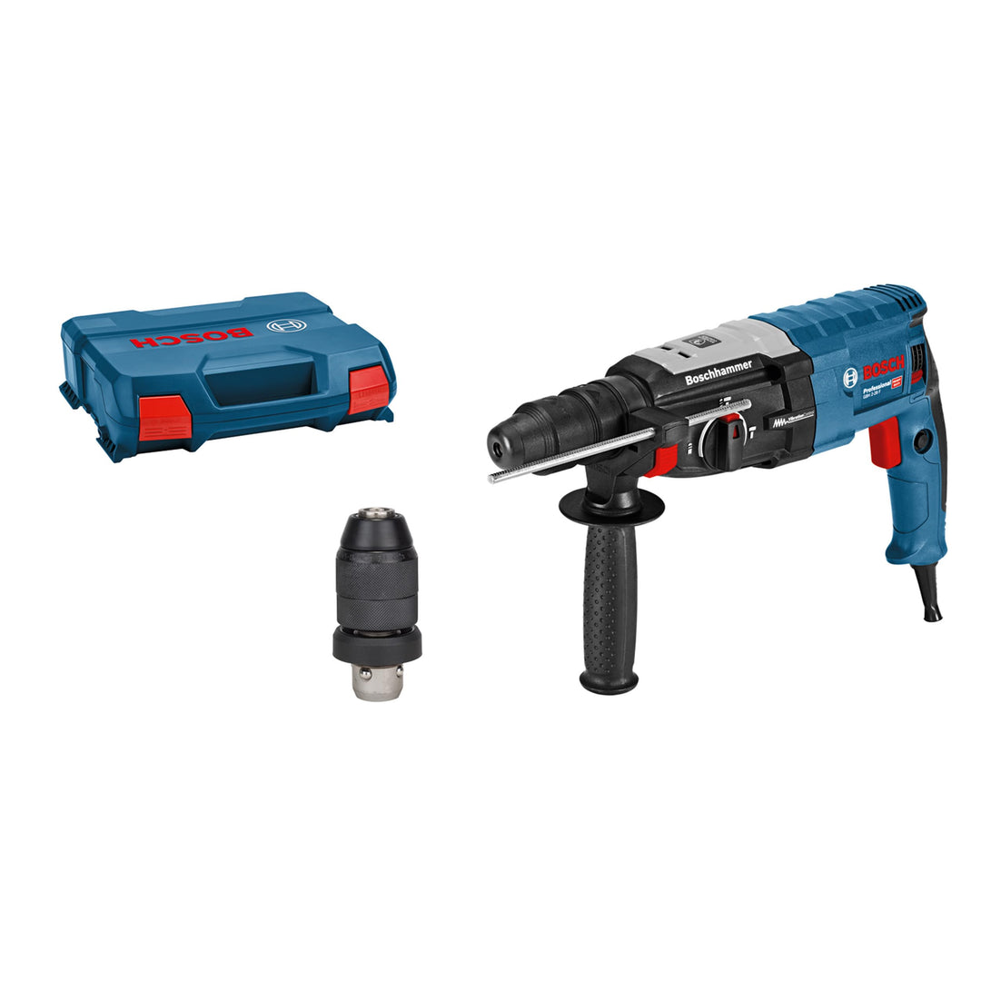 Bosch Professional Bohrhammer GBH 2-28 F (inkl. Zusatzhandgriff, Tiefenanschlag 210mm, Maschinentuch