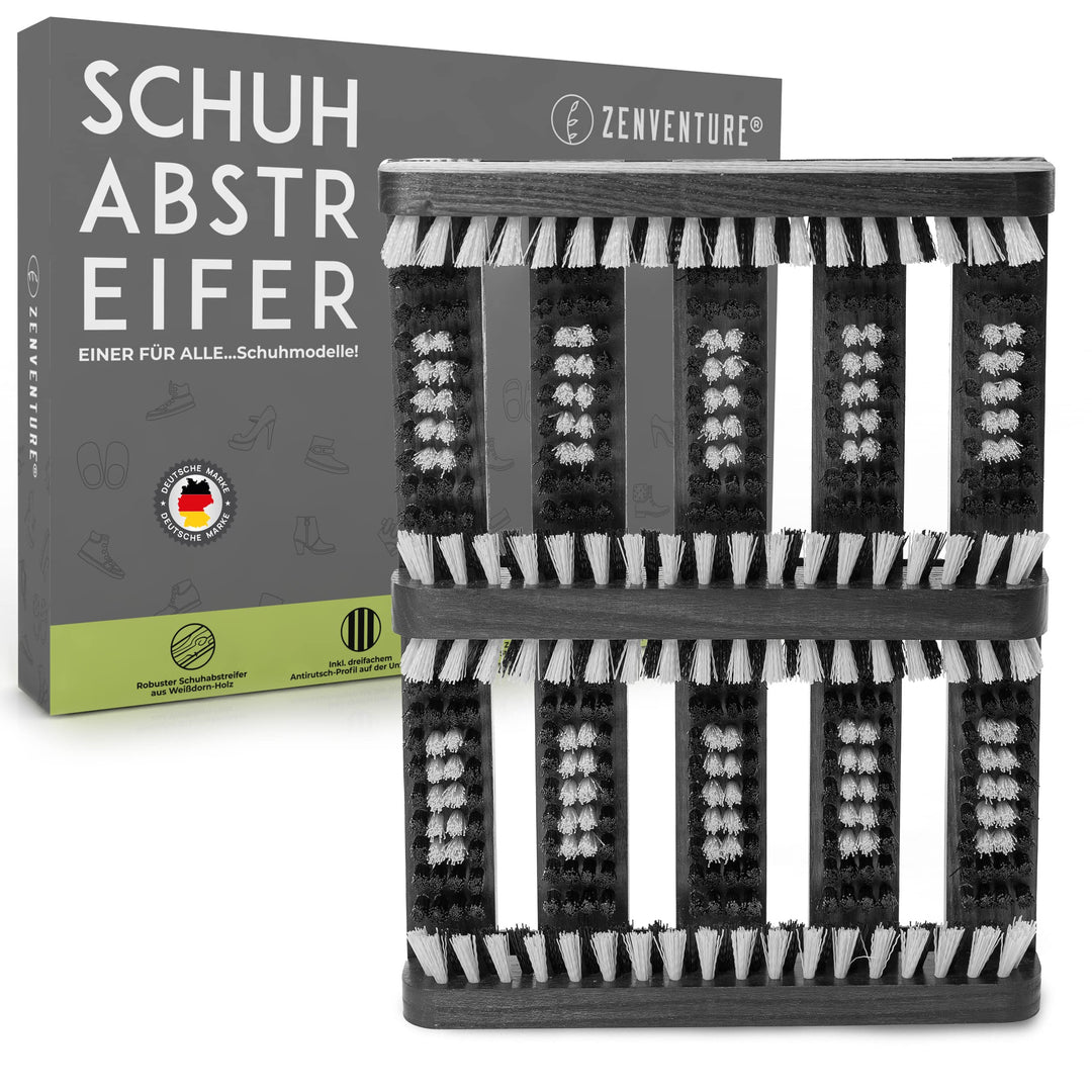 Schuhabstreifer - Robuster Schuhabstreifer für aussen & innen - Aus langlebigem Weissdorn-Holz & mit