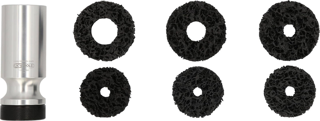 KS Tools 100.5090 Stehbolzen-Radnabenschleifer-Satz, Ø 50/60 mm, 7-TLG
