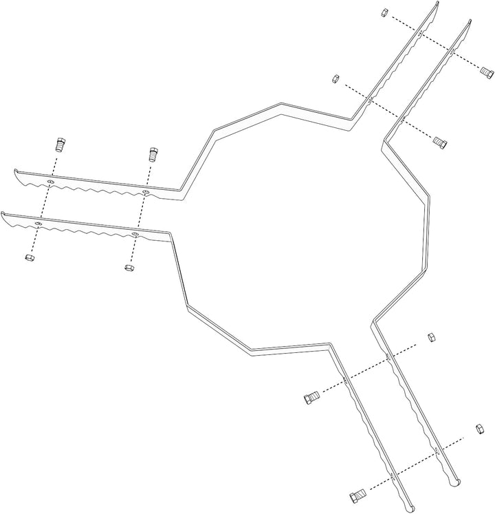 tuning-art AL-01 Auflageleiste | Abstandshalter | Auflageeisen für 47er &amp; 50er Kugelgrill Auflagelei