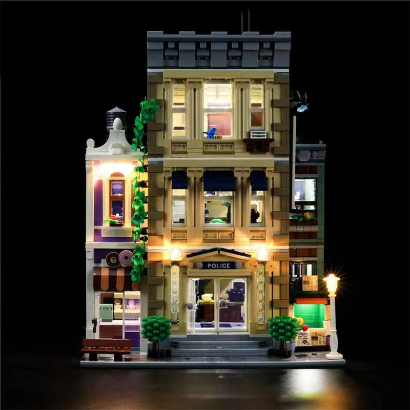 GEAMENT LED Licht-Set Kompatibel mit Lego Polizeistation (Police Station) - Beleuchtungsset für Crea