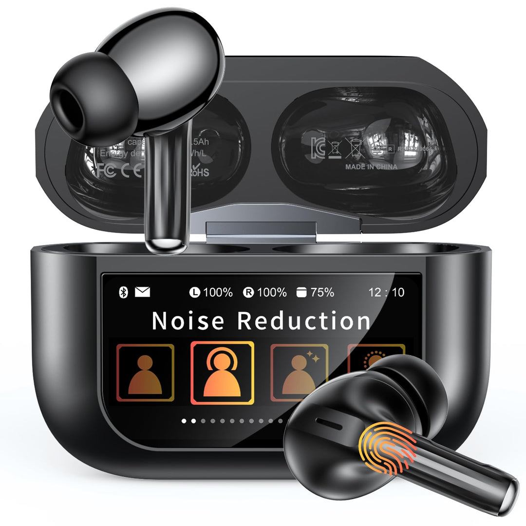 ZZU Kabellose Bluetooth Kopfhörer mit Smart Touchscreen, 48 Std. Laufzeit, Bluetooth 5.4 In-Ear Ohrh