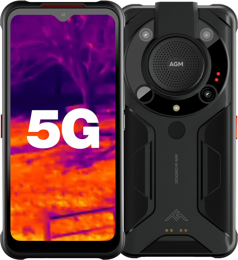 AGM Glory Pro Outdoor Handy 5G, Outdoor Smartphone 8GB RAM 256GB ROM mit Snapdragon 480, 256x192 Wär