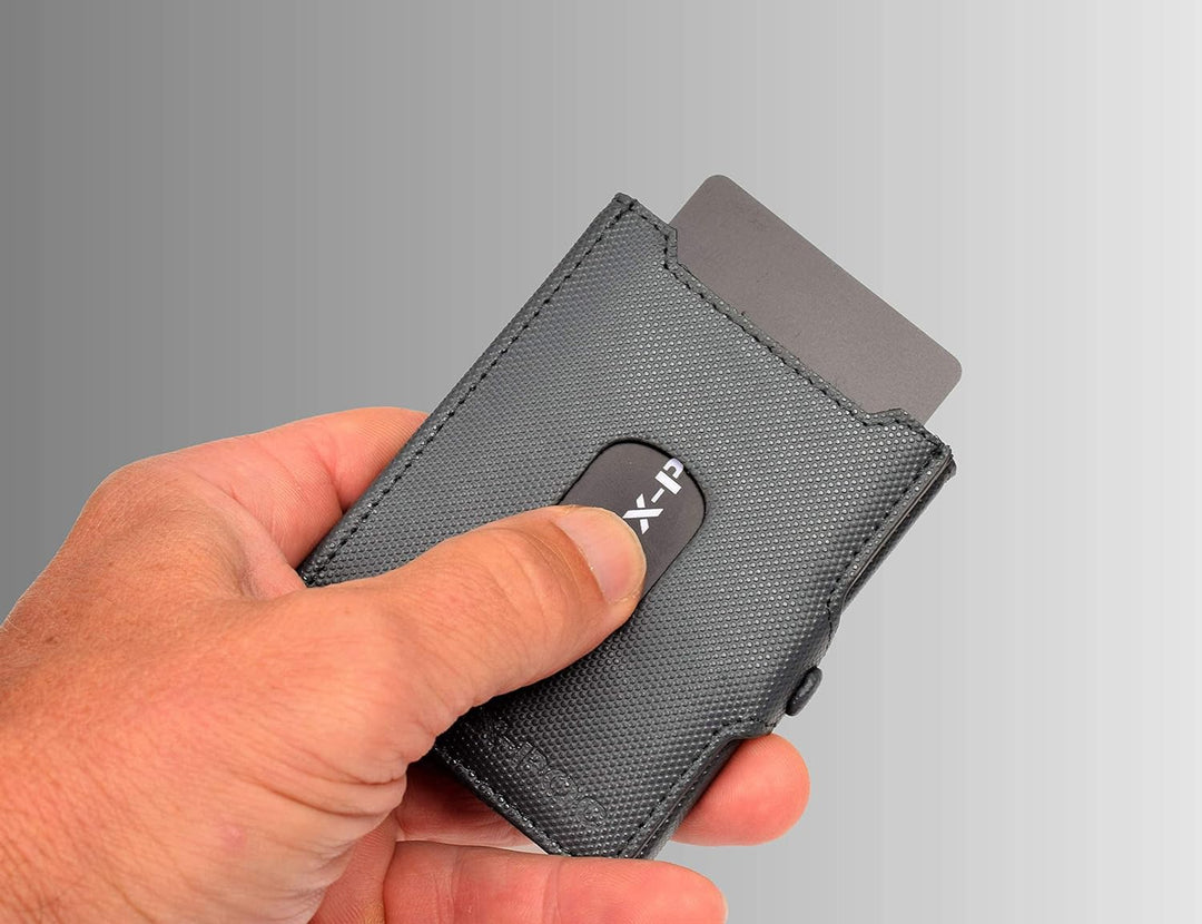 Menzo X-POC Kreditkartenetui aus echten Leder, RFID-Schutz, viele Farben, Kartenetui, Geldklammer (g