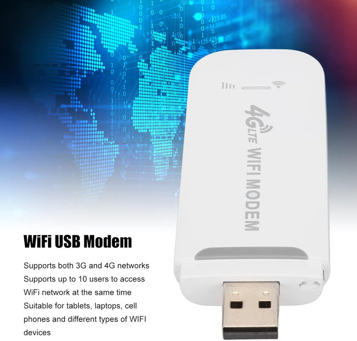 Ejoyous 4G LTE WLAN Router 150Mbps Mobilfunkrouter USB WiFi Modem mit Micro SIM Slot für Tablet Lapt