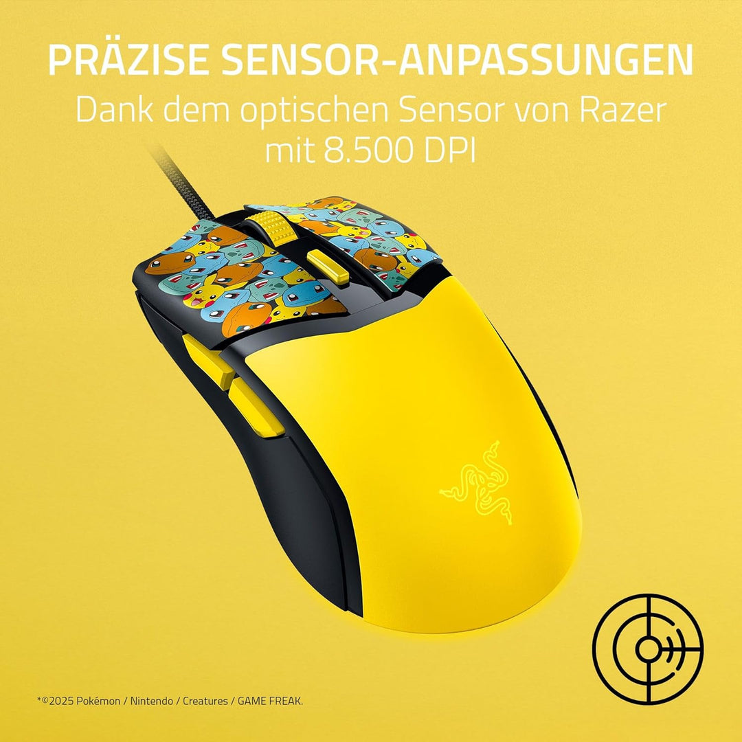 Razer Cobra Pokémon Edition - Leichte kabelgebundene Gaming-Maus - 8500 DPI Sensor - 58g - optische