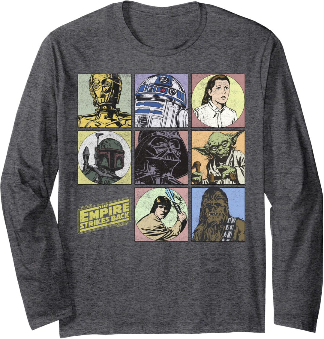 Star Wars The Empire Strikes Back Vintage Panel Poster Langarmshirt