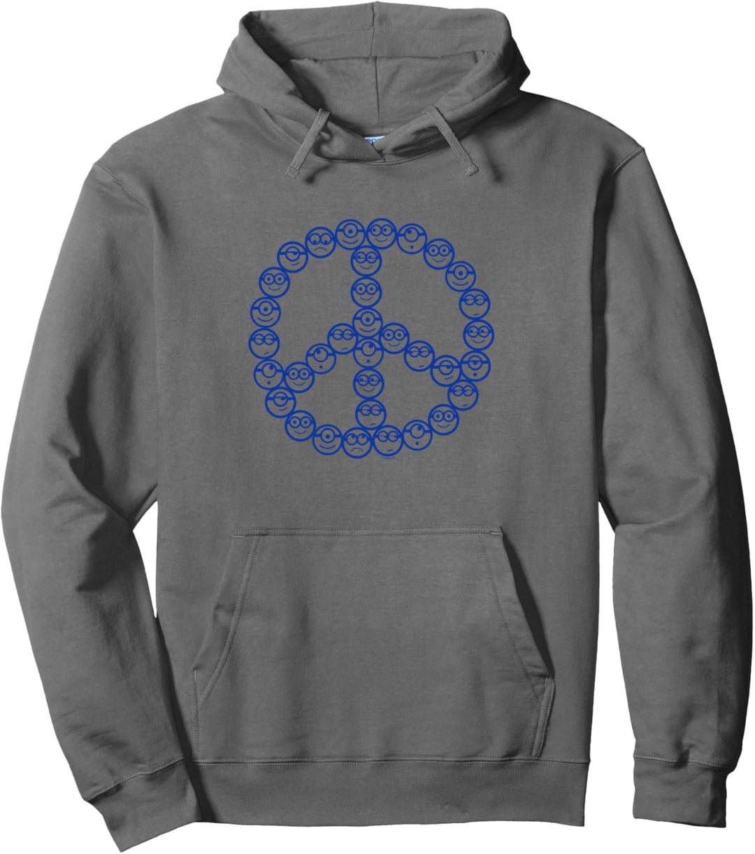 Minions Smiling Faces Peace Sign Collage Pullover Hoodie