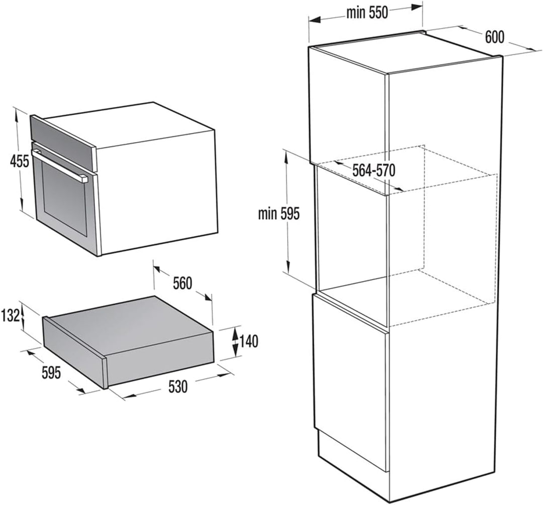 Gorenje WD1410X 19.8L 410W Edelstahl Heizkabine - Heizung (Innenbereich, 19,8 l, Edelstahl, 80 Tasse