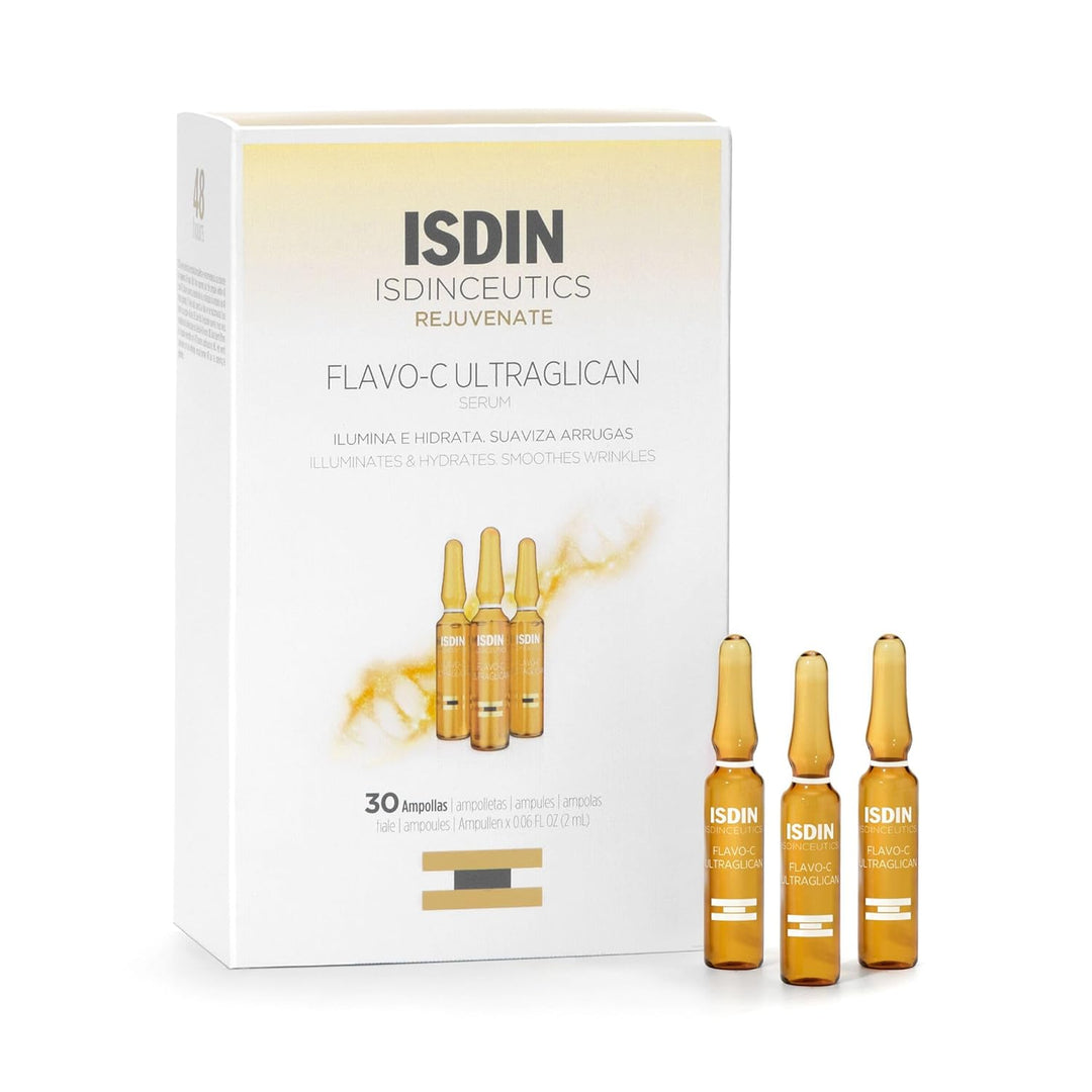 ISDIN Isdinceutics Flavo-C Ultraglican antioxidatives Tagespflege-Serum | Schützt die Haut vor Schäd