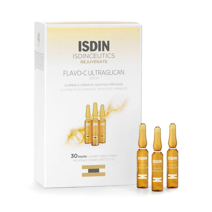 ISDIN Isdinceutics Flavo-C Ultraglican antioxidatives Tagespflege-Serum | Schützt die Haut vor Schäd