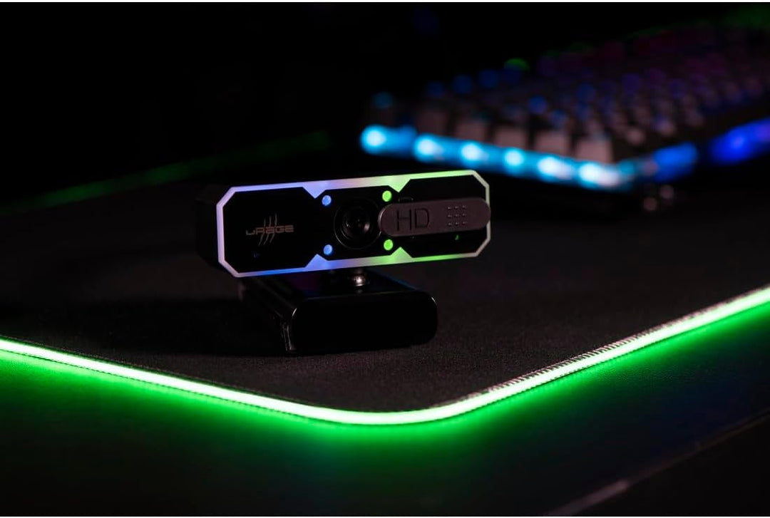 uRage Streaming-Webcam Rec 900 FHD, hochauflösende Full-HD-Qualität, mit integriertem Mikrofon, in s