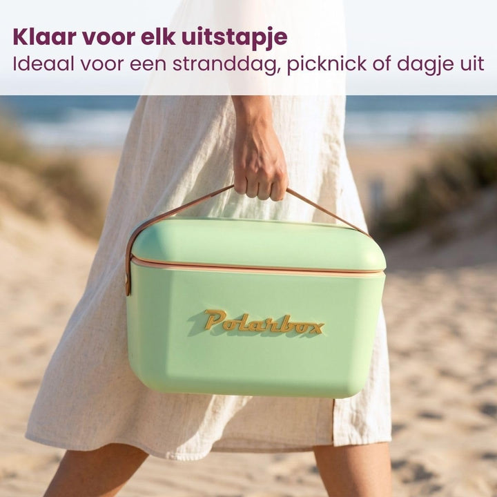Polarbox 12 Liter Classic Kühlbox Oliv - Grün | Eisbox für Strand, Picknick & Party | Umwandelbarer