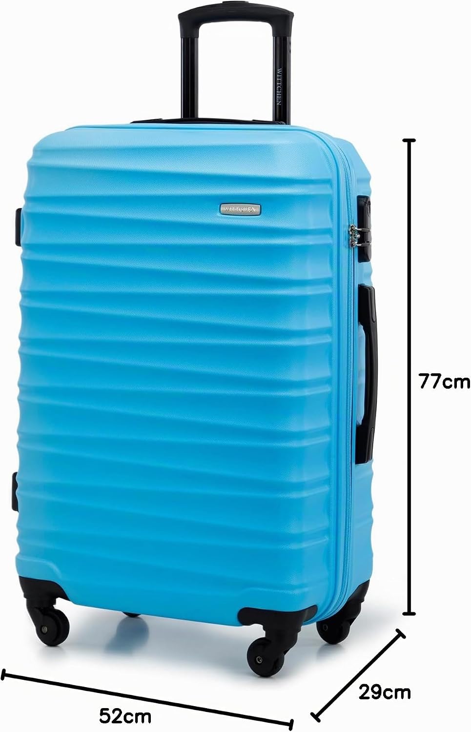 WITTCHEN Reisekoffer 3er Koffer-Set Rollkoffer Trolley Handgepäck Hartschale aus ABS mit 4 Spinner-R