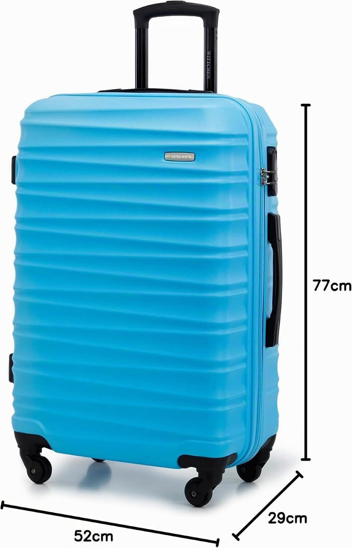 WITTCHEN Reisekoffer 3er Koffer-Set Rollkoffer Trolley Handgepäck Hartschale aus ABS mit 4 Spinner-R