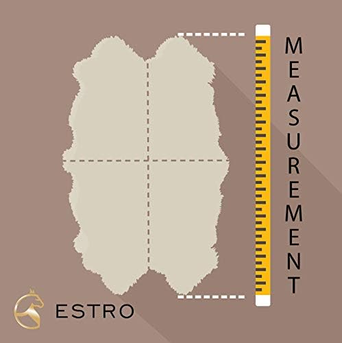 ESTRO | Echt ISLÄNDISCHER Schaffell Lammfell Teppich | Glänzend und luxuriös | Farbvielfalt ESI (Sch
