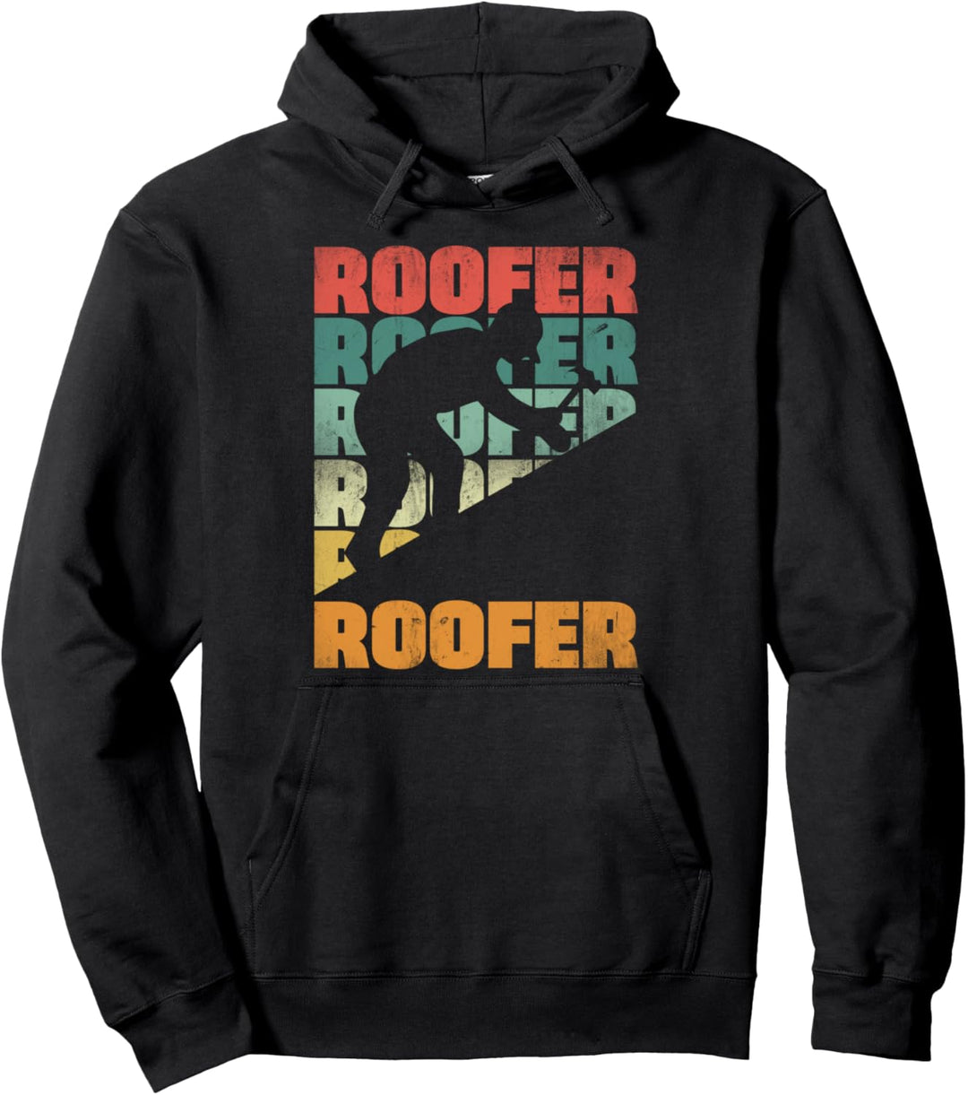 Dachdecker-Silhouette, Handyman-Dach Pullover Hoodie
