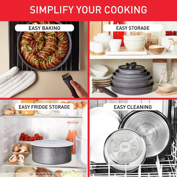 TEFAL Ingenio Natural Force L3969053 - Pfannen-Set (5-teilig)
